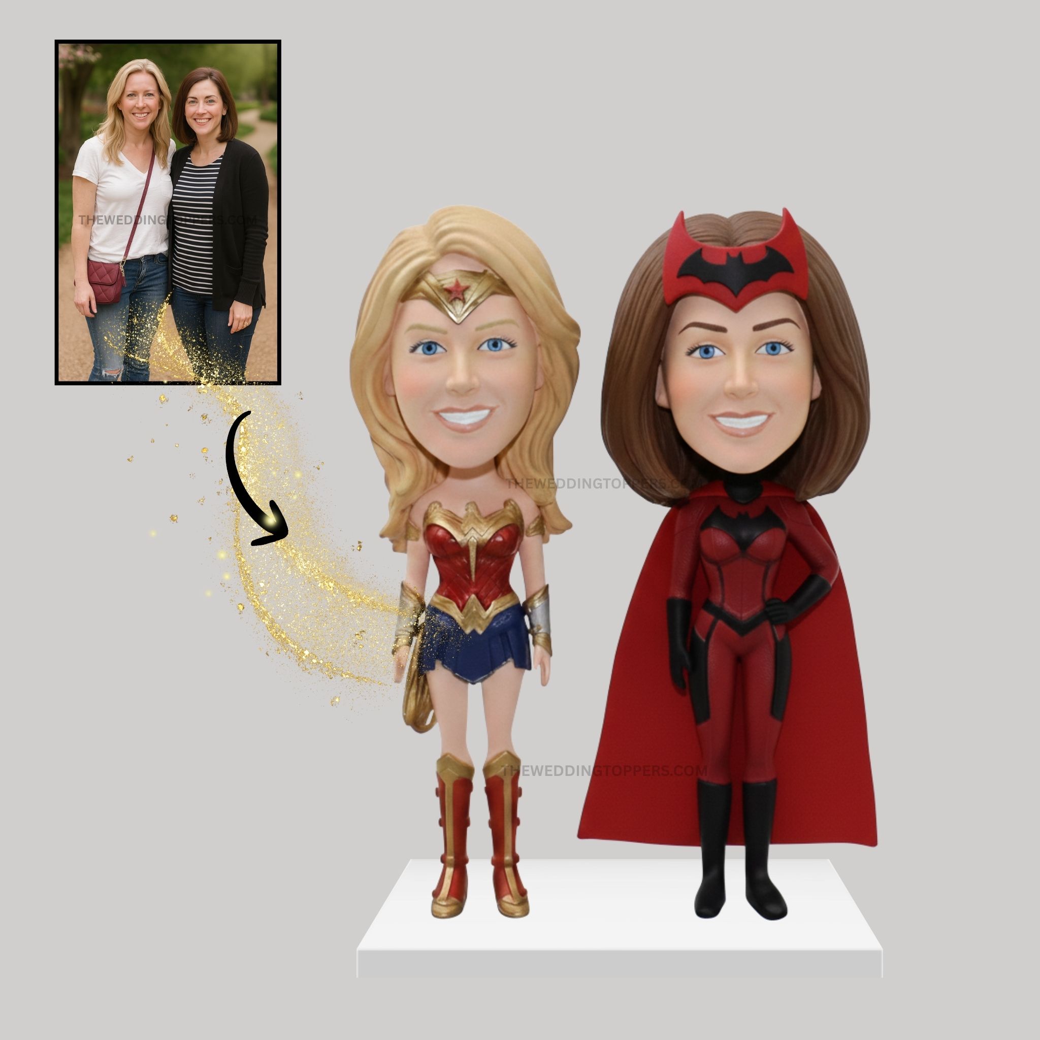 wedding lesbian bobblehead lesbian cake topper