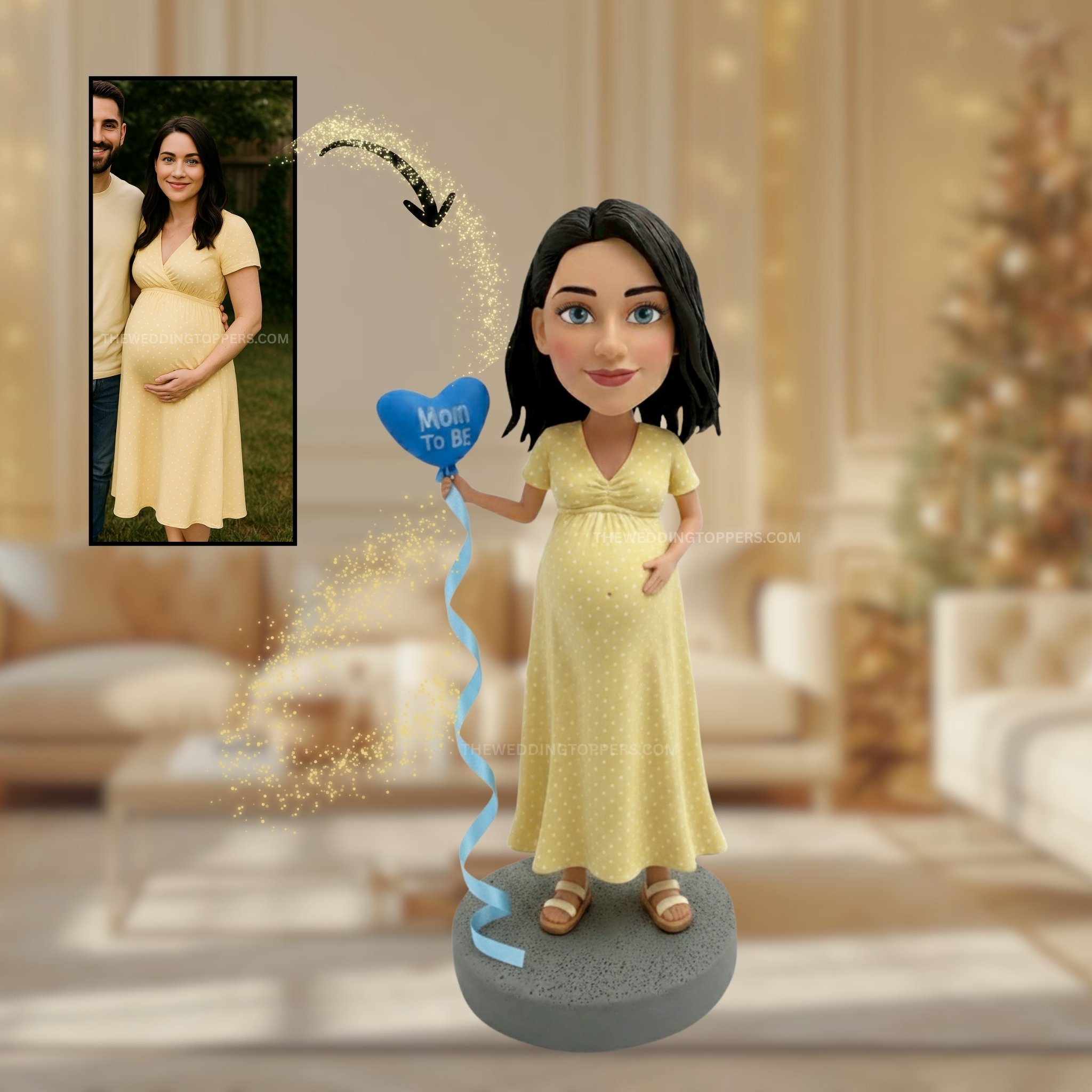 mom to be1 Baby shower bobblehead