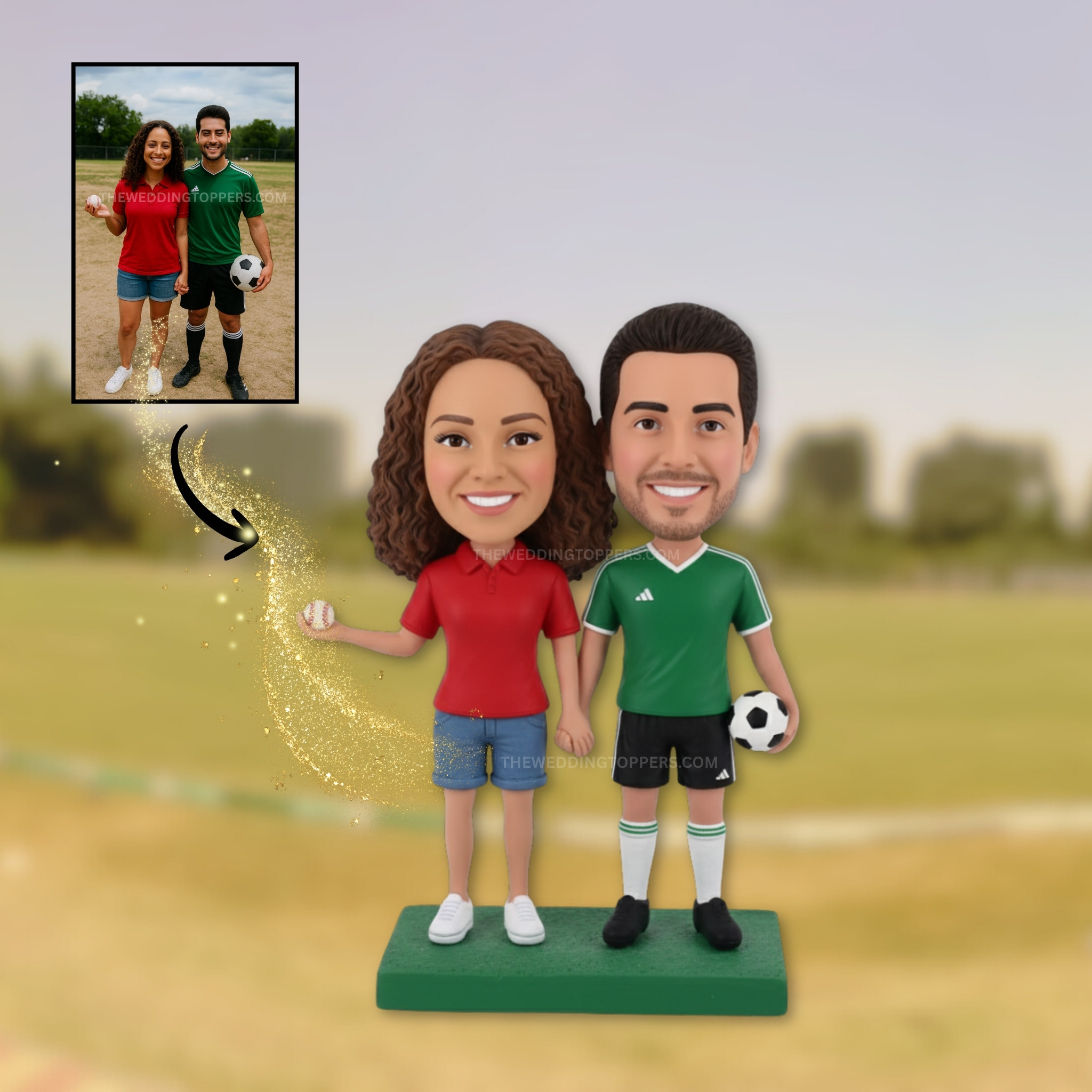golf bobblehead golf couple bobblehead