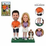golf wedding couple cake topper