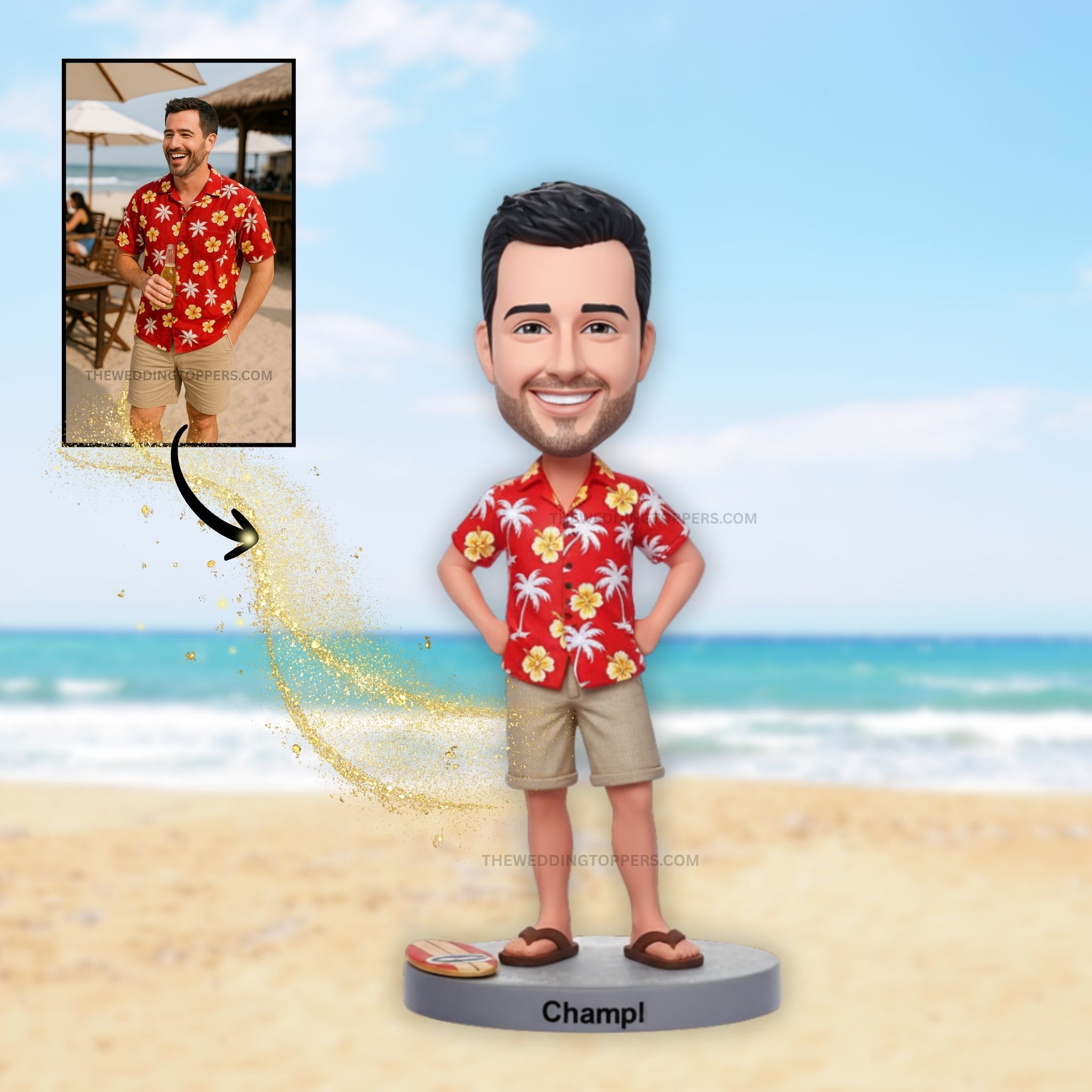 bachelor party bobblehead groom cake topper bobblehead