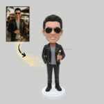 groom to be with beer in hand bobblehead