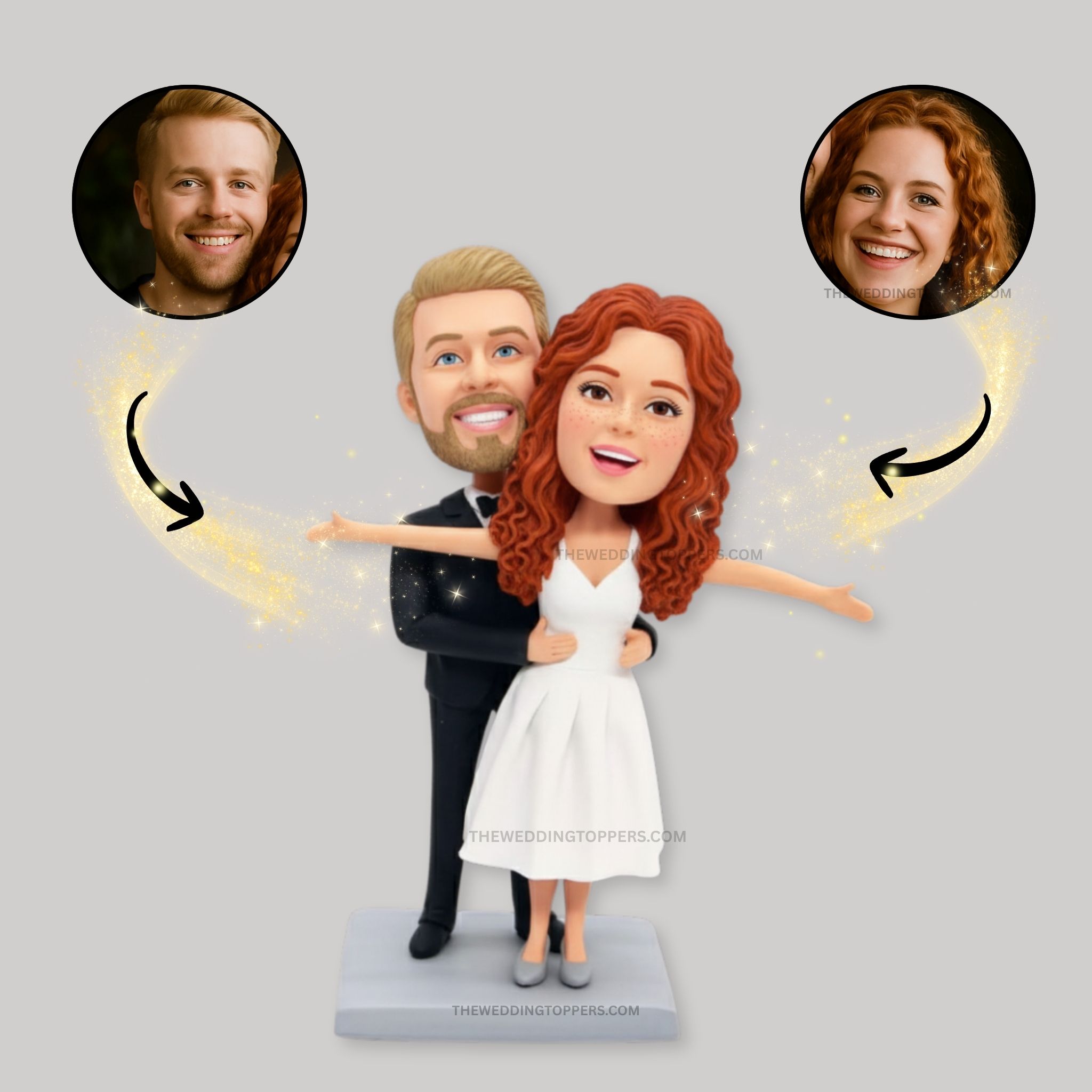 engagement cake topper couple cake topper proposal theme