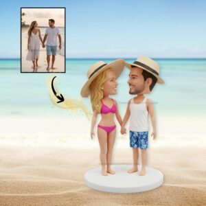 Beach couple cake topper