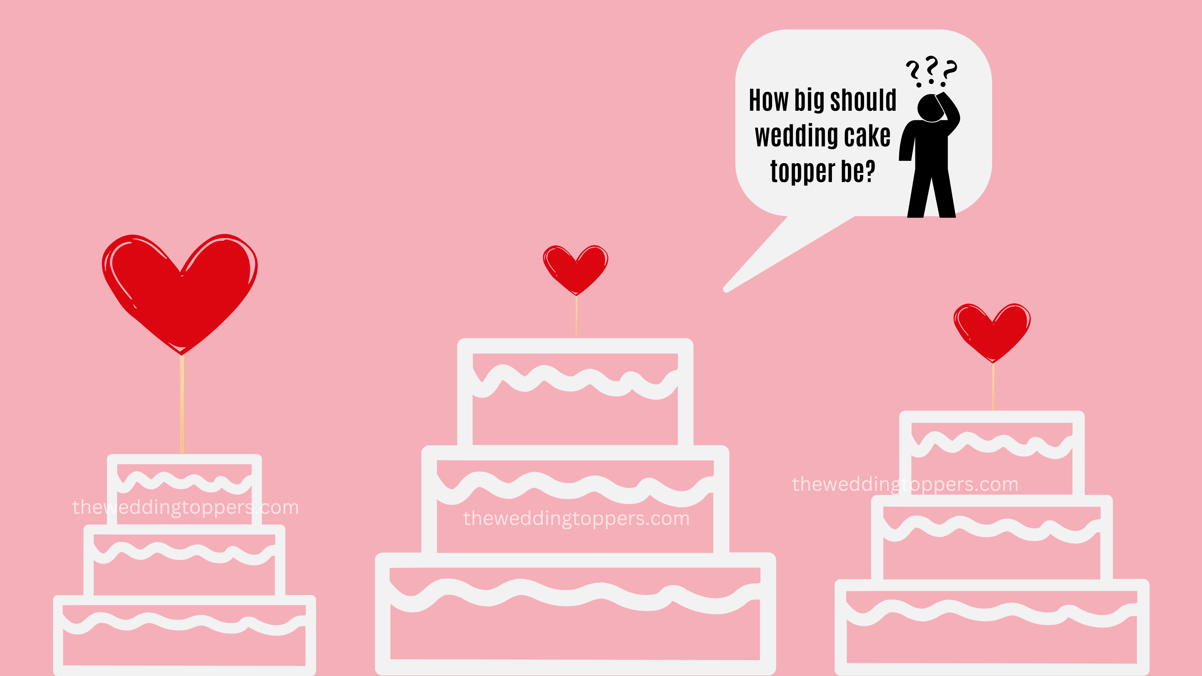 Image showing different cakes sizes and different cake topper sizes